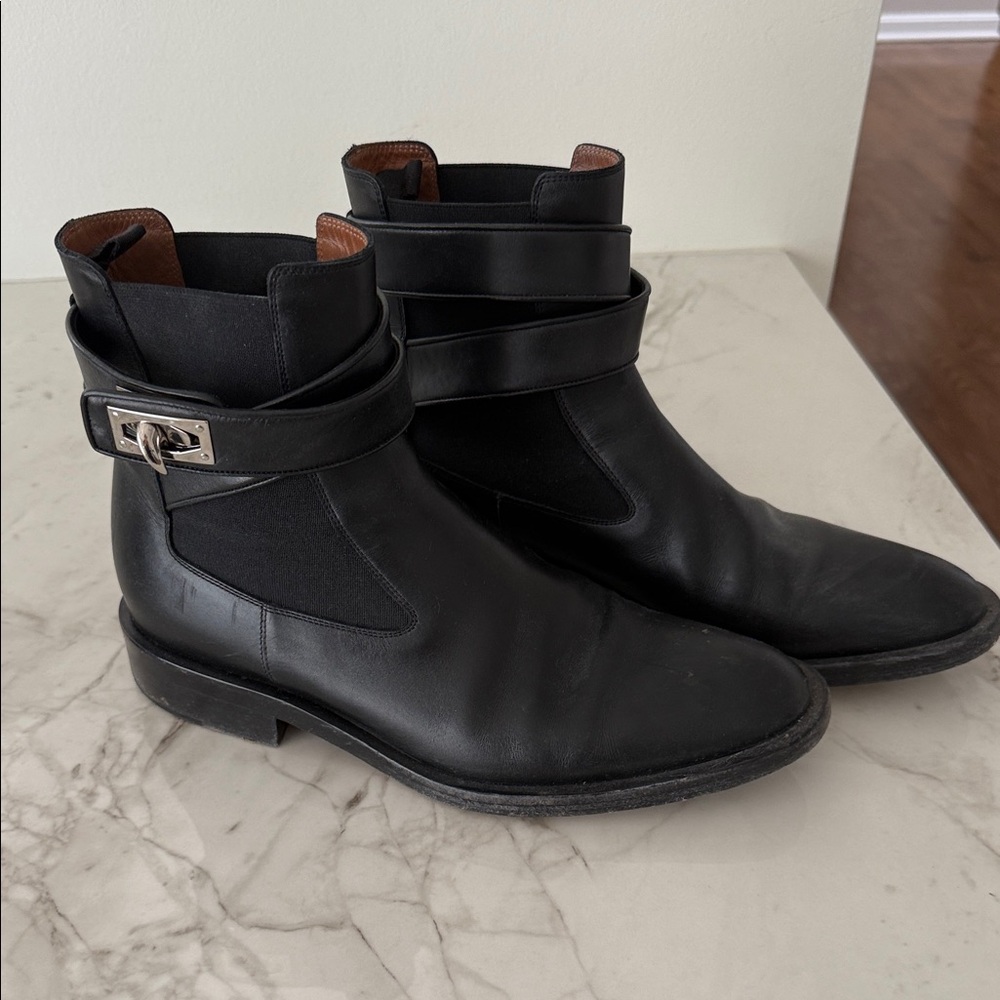 Givenchy Black Leather Ankle Boots